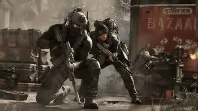 Modern Warfare forest firefight with sniper overwatch and tactical squad movement — radar hack and player ESP for PC